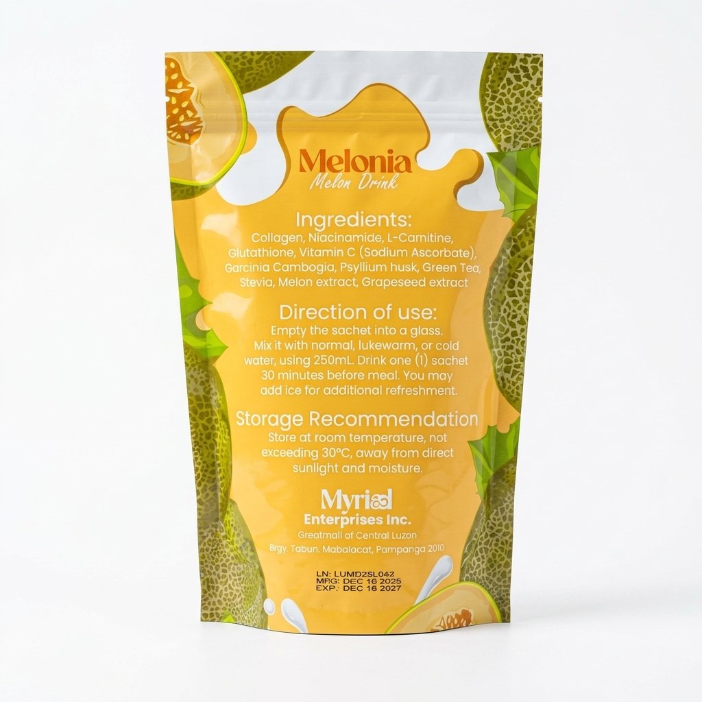 Melonia Skincare Juice → Back
