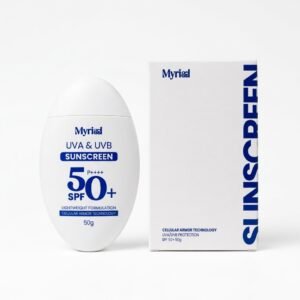 Mryiad Sunscreen SPF 50 Bottle and Box