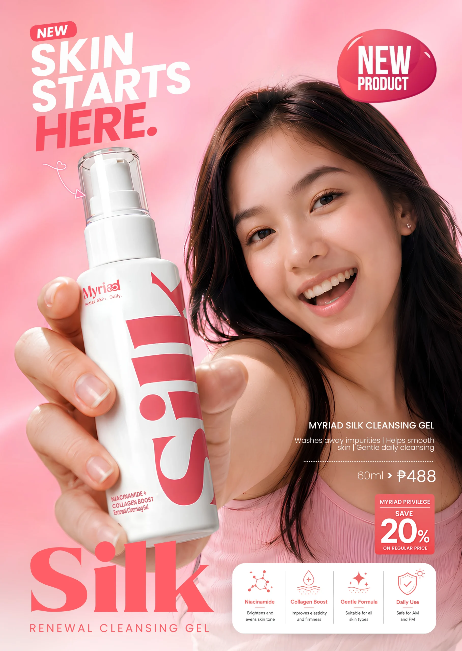 Myriad SILK Renewal Cleansing Gel