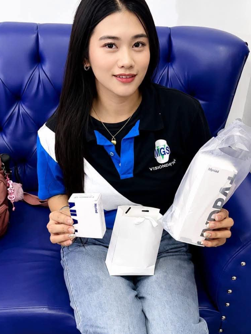 Real person using Myriad NIA+ Brightening Soap